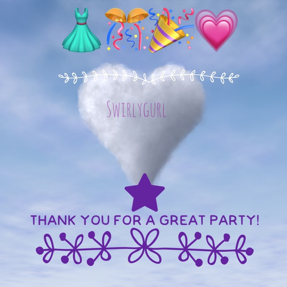 Thx you for joining in my 7th Party. It was a lot of fun! See you next time 👗🎉